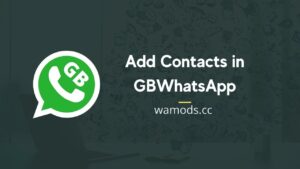 How to Add Contacts in GBWhatsApp